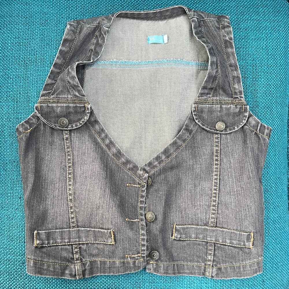 Women’s Grey Denim Vest Size Small